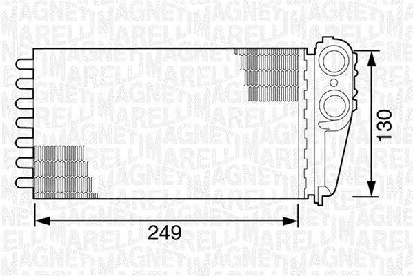 MAGNETI MARELLI šilumokaitis, salono šildymas 350218162000